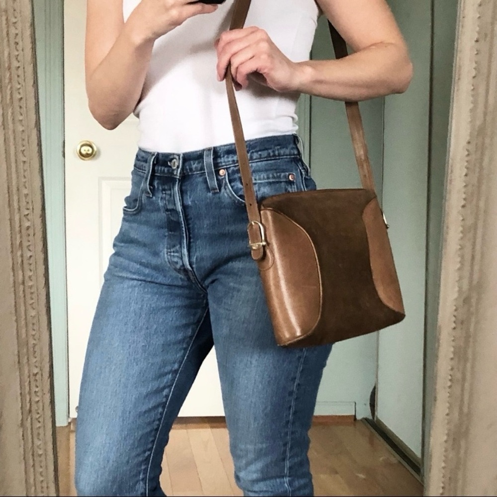 GUCCI Vintage 1970s Authentic Suede and Leather Purse